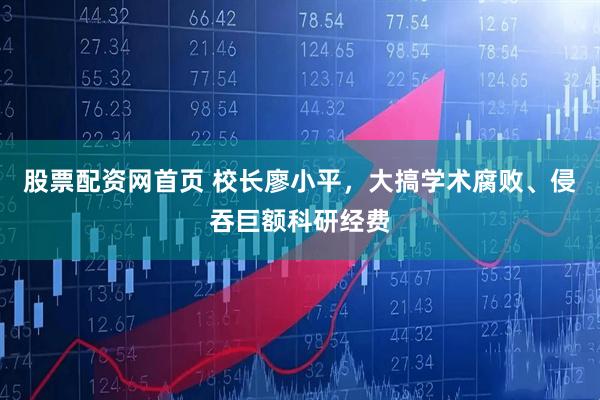 股票配资网首页 校长廖小平，大搞学术腐败、侵吞巨额科研经费